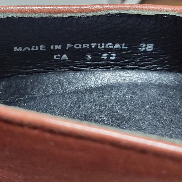 DANSKO Royal Romance Leather Embroidered Chunky Clog Loafers Brown sz 38 - Picture 10 of 10